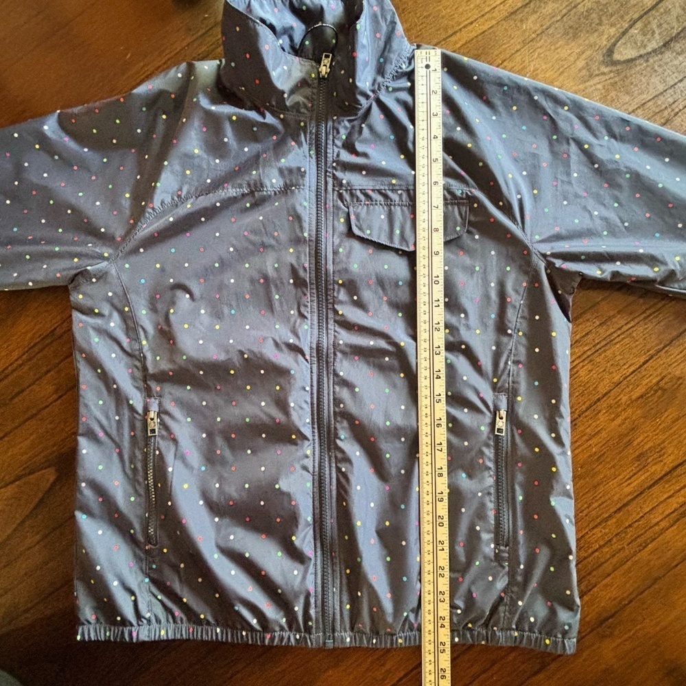 The North Face women's navy blue and colourful polka dot Penelope jacket size L - Picture 15 of 16